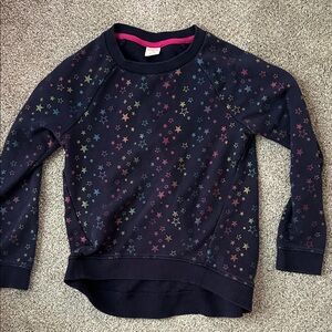Gymboree Navy Sweatshirt with Rainbow Star Print